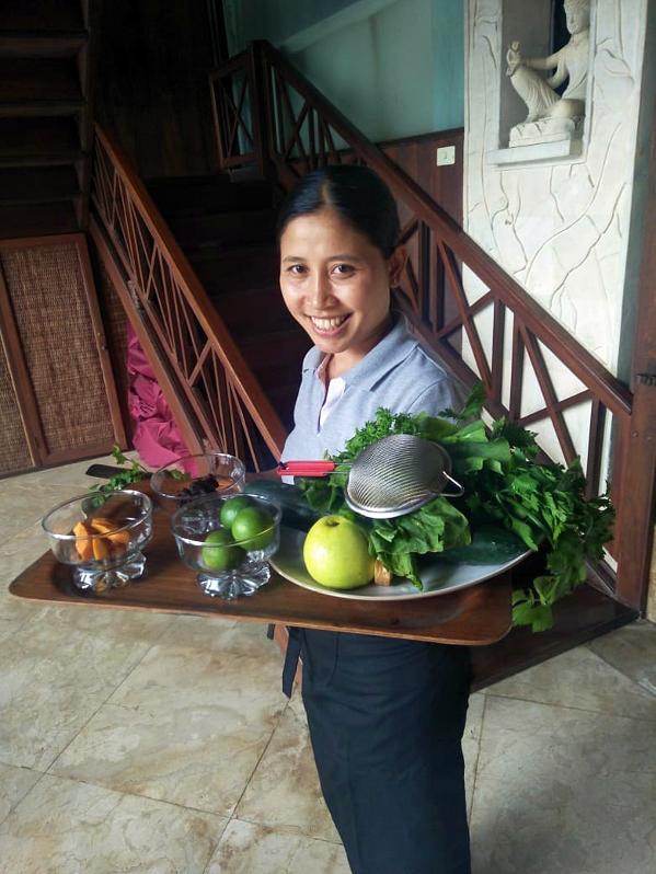 Chef Komang at Gaia Retreat Center in Bali
