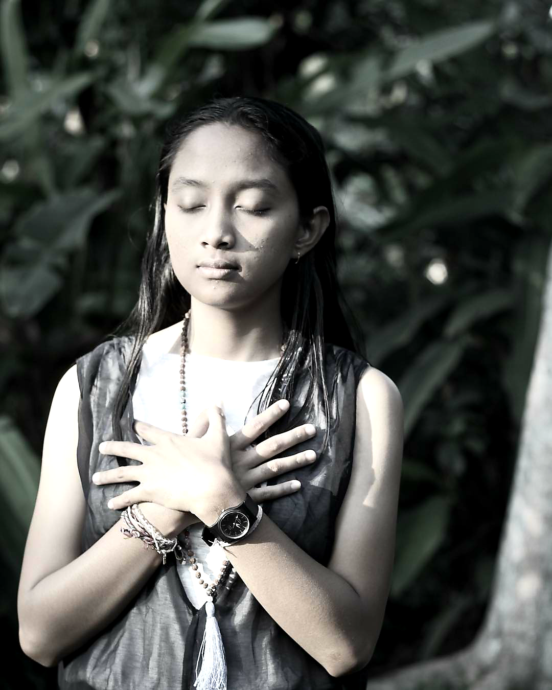 Luh Pebi Yoga Teacher Saraswati Gaia Retreat Center Ubud Bali